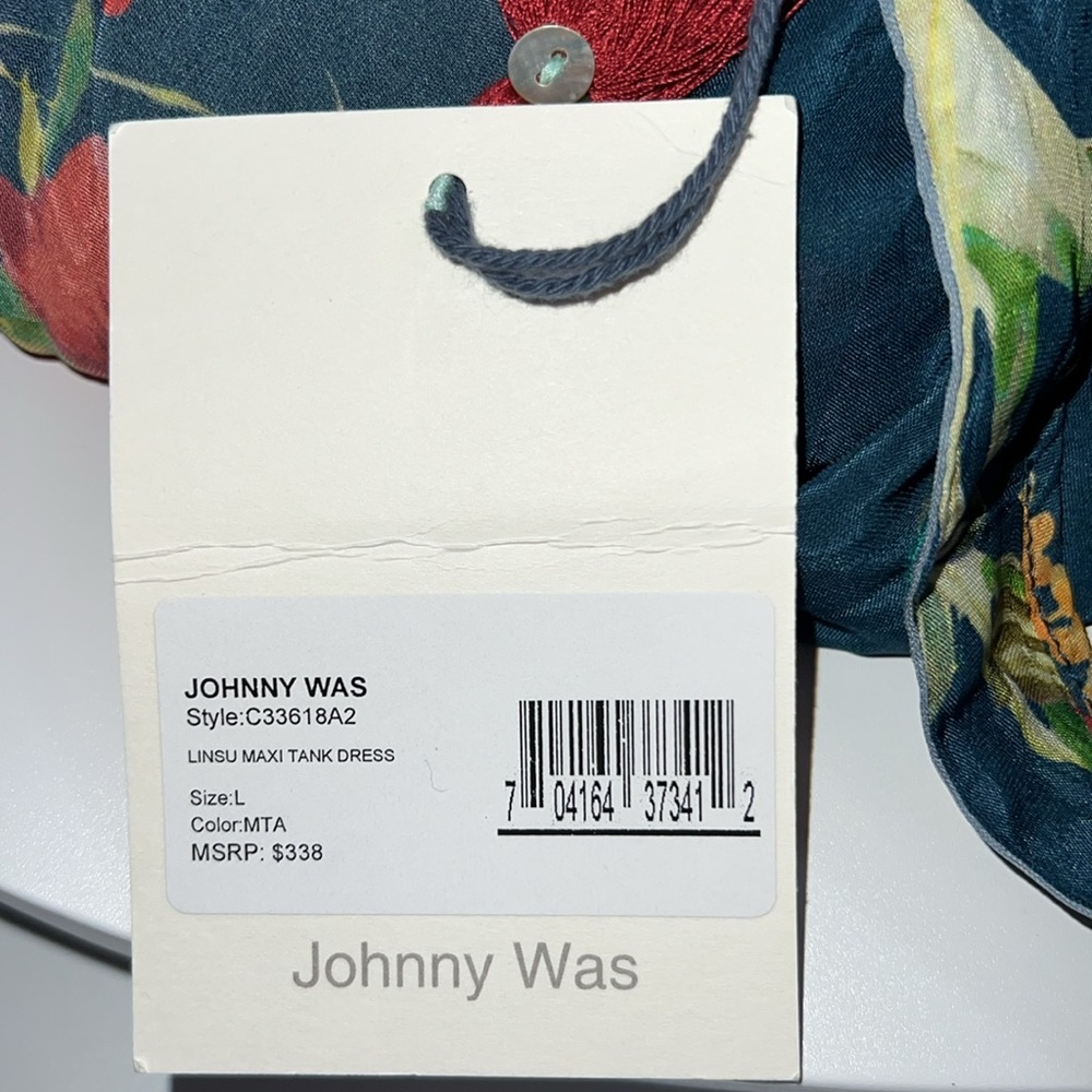 💙💜NWT JOHNNY WAS FLORAL PRINT MAXI TANK DRESS SIZE L - Picture 16 of 16